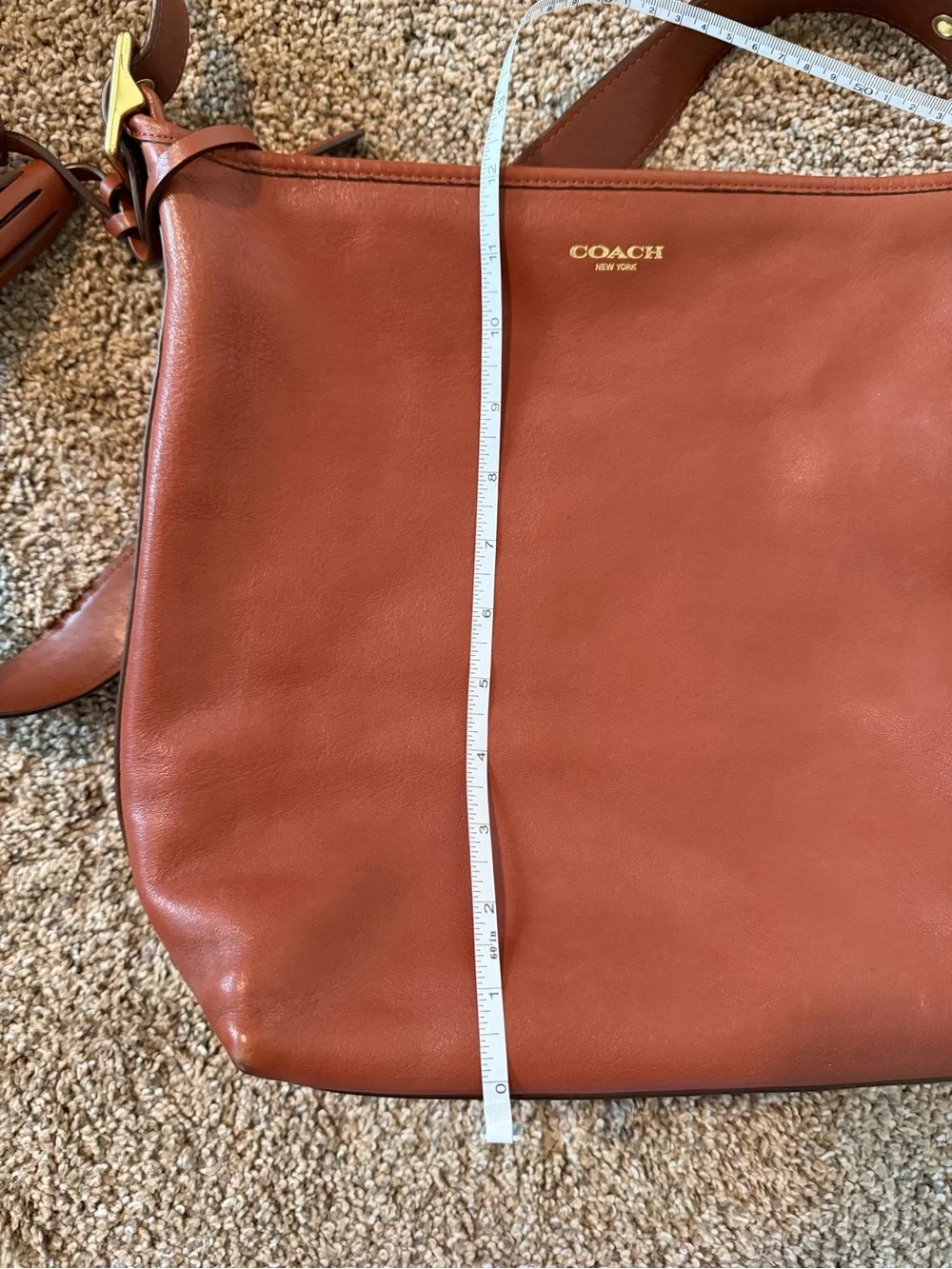COACH Brown Leather Legacy Duffle Shoulder Bag 19889 Gold Hardware with Wallet